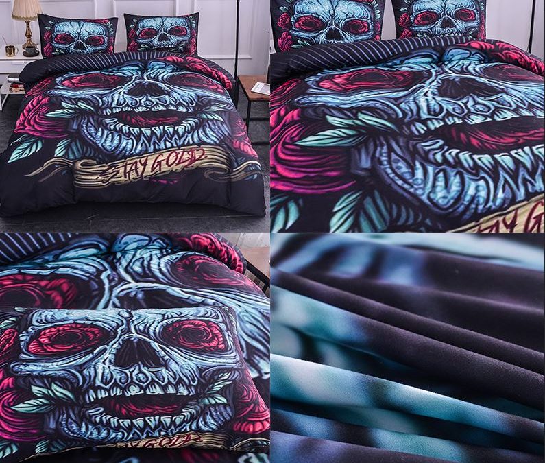 ✅ TOP 2021 ▷ Juego de Funda nórdica calaveras mexicanas